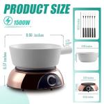 Artestia 2-QT Electric Fondue Pot Set