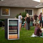 Stopsad 105 Can Mini Beverage Cooler with Glass Door