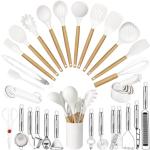 35-Piece Kitchen Utensils Set with Silicone Handles