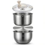 Stainless Steel Salad Spinner and Fruit Washer