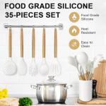 35-Piece Kitchen Utensils Set with Silicone Handles
