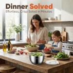 Stainless Steel Salad Spinner and Fruit Washer