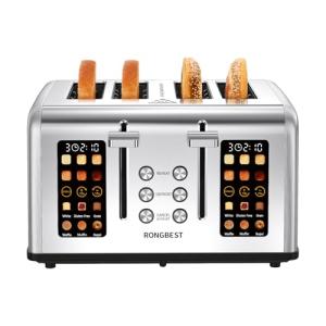 4-Slice Digital Touch Screen Stainless Steel Toaster