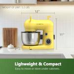 CKEMU Compact Stand Mixer with Stainless Steel Bowl