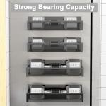 Magnetic Spice Rack Organizer with Hooks – 4 Pack