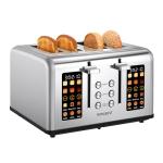 4-Slice Digital Touch Screen Stainless Steel Toaster