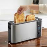 Elite Gourmet Slim 2-Slice Long Slot Toaster