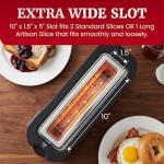 Elite Gourmet Slim 2-Slice Long Slot Toaster