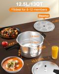 WantJoin 13Qt Aluminum Pressure Cooker with Safety Features