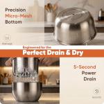 Stainless Steel Salad Spinner and Fruit Washer