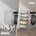 Magnetic Spice Rack Organizer with Hooks – 4 Pack