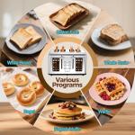 4-Slice Digital Touch Screen Stainless Steel Toaster