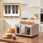 4-Slice Digital Touch Screen Stainless Steel Toaster