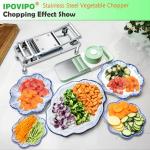 Stainless Steel Vegetable Chopper with 10 Blades
