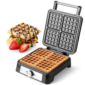 UVFAST Belgian Waffle Maker with Non-stick Plate