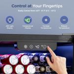 Feelfunn 1.7 Cu.Ft Glass Door Mini Fridge