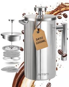 LRYYBTI Stainless Steel French Press Coffee Maker