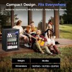 Feelfunn 1.7 Cu.Ft Glass Door Mini Fridge