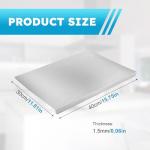 Stainless Steel Cutting Board with Lip, 40x30cm