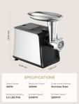 Heavy Duty Electric Meat Grinder with Accessories