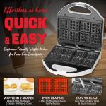 SugarWhisk Mini Classic Waffle Maker Machine