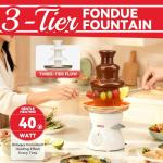 SugarWhisk 3-Tier Mini Chocolate Fountain Machine
