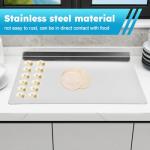 Stainless Steel Cutting Board with Lip, 40x30cm