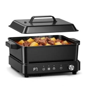 Olayks Portable Induction Cooktop with Grill Pan
