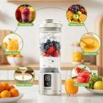 Portable Rechargeable Blender for Smoothies and Shakes