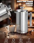 LRYYBTI Stainless Steel French Press Coffee Maker