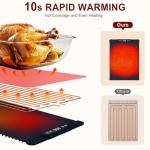 Electric Food Warming Mat with Timer and Temp Levels