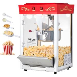 VEVOR 8oz Commercial Popcorn Machine - Red