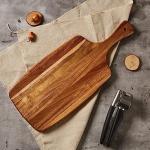 Acacia Wood Cutting and Cheese Board with Handle