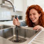 Universal Garbage Disposal Brush with Long Handle