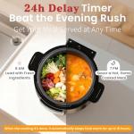 Fullwill 8QT Electric Pressure Cooker, 12-in-1 Multi-Use