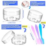 MotBach 50 Pack Clear Plastic Jars with Lids