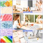 MotBach 50 Pack Clear Plastic Jars with Lids