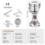 VEVOR 300g Electric Grain Mill and Spice Grinder
