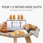 Geek Chef 4-Slice Stainless Steel Toaster with Extra Wide Slots