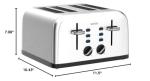 Geek Chef 4-Slice Stainless Steel Toaster with Extra Wide Slots