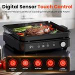 Olayks Portable Induction Cooktop with Grill Pan