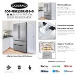 COSMO 36" Double French Door Refrigerator with Freezer