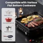 Olayks Portable Induction Cooktop with Grill Pan