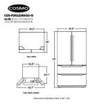 COSMO 36" Double French Door Refrigerator with Freezer
