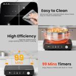 Olayks Portable Induction Cooktop with Grill Pan