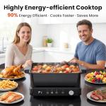 Olayks Portable Induction Cooktop with Grill Pan