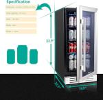 15-Inch Beverage Cooler - Holds 96 Cans