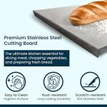 Large Stainless Steel Cutting Board for Kitchen