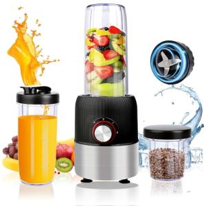 YAHHU 2-in-1 Portable Blender with Travel Bottles