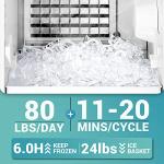 EUHOMY Under Counter Ice Maker - 80 Lb/Day